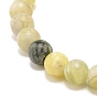 Natural Gemstone Round Beaded Stretch Bracelet for Women