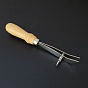 Bordeadora de cuero ajustable, con mango de madera, para herramientas artesanales de cuero hechas a mano diy