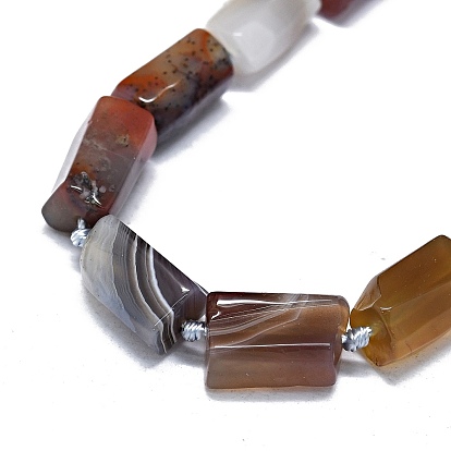 Natural Botswana Agate Beads Strands, Nuggets