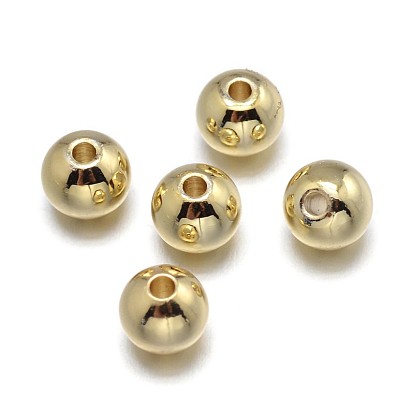 Solid Round Brass Beads, Lead Free & Nickel Free & Cadmium Free