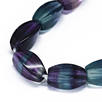 Natural Fluorite Beads Strands, Twist