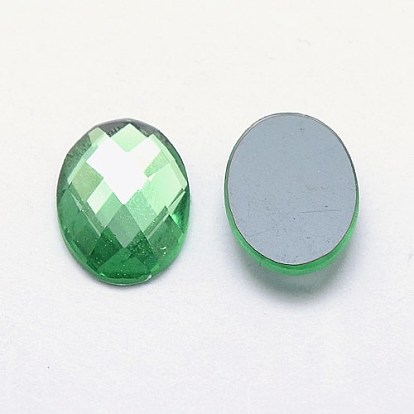Faceted Glass Oval Cabochons
