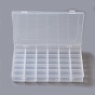 Conteneurs de perle plastique, boîte de séparation réglable, 36 compartiments, rectangle