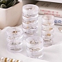 5-Tier Plastic Screw Together Stacking Jars, with 5 Compartments Organizer Boxes, for Jewelry Beads Small Accessories, Column