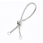 Adjustable 316 Surgical Stainless Steel Box Chain Slider Ring Making, Bolo Chain Ring Making