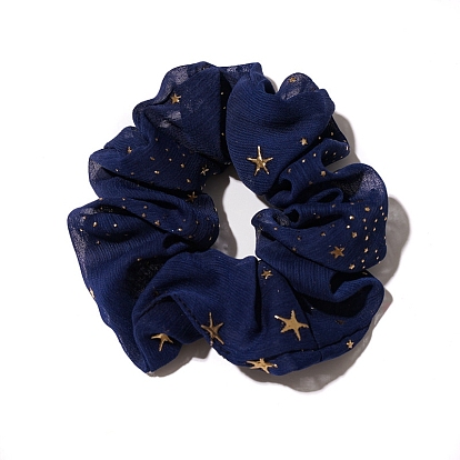 Star Pattern Cloth Elastic Hair Accessories, for Girls or Women, Scrunchie/Scrunchy Hair Ties