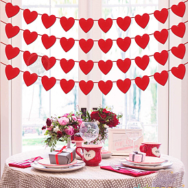 Bannière coeur feutre, bannière sur le thème de la saint valentin, pour les décorations de maison de festival de fête