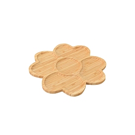 Saint Patrick's Day Clover Shape Wood Serving Tray, for Candy, Cake