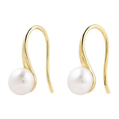 Boucles d'oreille en perle naturelle, bijoux en laiton pour femmes