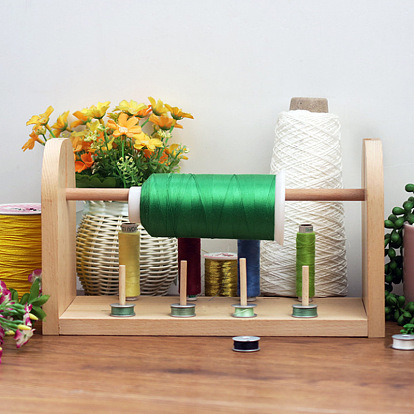Rotatable Wooden Yarn Skein Spinner, Yarn Ball Thread Bobbin Holder, Wool Skein Cord Organizer, Crocheting Tool