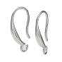 304 Stainless Steel Earring Hooks, with Open Loop