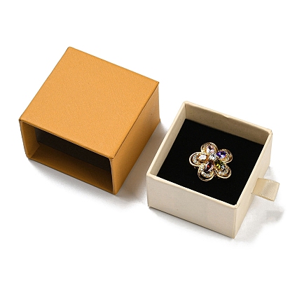 Boîtes à tiroirs pour ensemble de bijoux en carton, étui à bijoux carré pour bracelet, Collier, Broche, anneau, emballage de boucle d'oreille