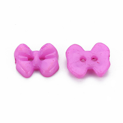 2-Hole Plastic Buttons, Bowknot