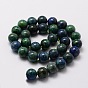 Natural Chrysocolla and Lapis Lazuli Beads Strands, Dyed, Round