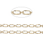 Brass Textured Oval Link Chains, Figaro Chains, Soldered
