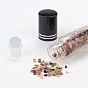 Glass Roller Ball Bottles, Essential Oil Refillable Bottle, with Gemstone Chip Beads, for Personal Care