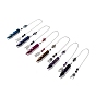 Gemstone Pointed Dowsing Pendulums, with Eco-Friendly Brass Findings, Platinum, Cadmium Free & Lead Free, Bullet
