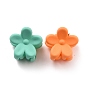 Kids Hair Accessories, Opaque Plastic Claw Hair Clips, Spray Painted, Flower