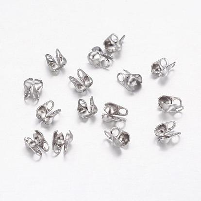 304 Stainless Steel Bead Tips, Calotte Ends, Clamshell Knot Cover