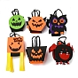 Sacs de bonbons d'halloween en feutre avec poignées, sac cadeau de friandises d'halloween cotillons pour les enfants