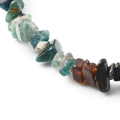 Natural Tourmaline Beaded Stretch Bracelets, Chip