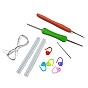 Набор для начинающих вязания пряжей подсолнечника, включая подставку для фоторамки, пряжа, полипропиленовое хлопковое набивное волокно, лента, Пластиковый маркер петель, крючки и игла для вязания