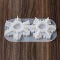 Christmas Snowflake DIY Candle Holder Silicone Molds, Resin Plaster Cement Casting Molds