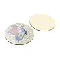 DIY Butterfly & Bird Theme Diamond Painting Wood Cup Mat Kits, Including Coster Holder, Resin Rhinestones, Diamond Sticky Pen, Tray Plate and Glue Clay