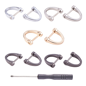 Alloy D-Ring Shackles Clasps, Iron Screwdriver, with Plastic Handle