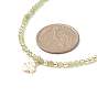 Collier pendentif trèfle en laiton, collier de perles de péridot naturel et d'hématite synthétique