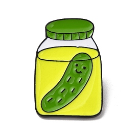 Pickled Cucumber Jar Zinc Alloy Enamel Brooch, for Backpack Clothes