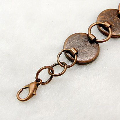 Fabricación de pulseras de bronce, espacios en blanco de la pulsera, 210 mm, Bandeja: 14 mm