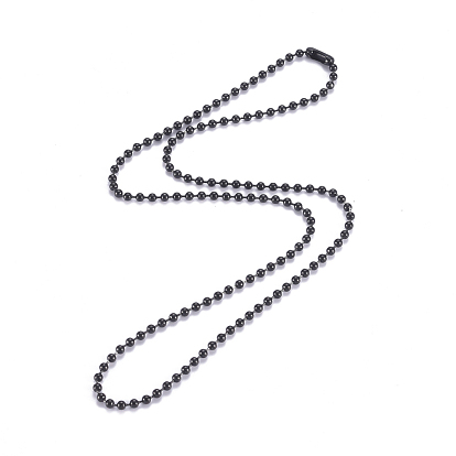 304 Stainless Steel Ball Chain Necklace, with Ball Chain Connectors