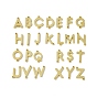 Encantos del conector de latón chapado en rack, real 18 k chapado en oro, larga duración plateado, sin cadmio y níque y plomo, enlaces de letras