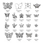 72 pcs 18 pendentifs en alliage de style tibétain, papillon