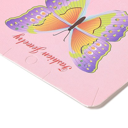 Round Paper Hair Clip Display Cards, Butterfly Print Jewelry Display Card for Hair Clip Storage