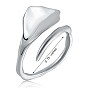 925 Sterling Silver Triangle Open Cuff Ring for Men Women