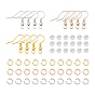 DIY Earrings Making Finding Kit, Including Brass Earring Hooks, 304 Stainless Steel Jump Rings and Plastic Ear Nuts
