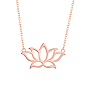 Ожерелье shegrace 925 из стерлингового серебра, с подвеской в виде цветка лотоса (случайный стиль удлинителей цепи)