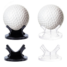 FINGERINSPIRE 2 Sets 2 Colors Acrylic Sport Ball Display Rack, with Non-Slip Pads, for Baseball Golf Ball Softball Tennis