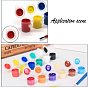 Plastic Paint Pots Strips, 5ml 6 Pots Mini Empty Paint Cups with Lids, for Arts Crafts Watercolor Pigment