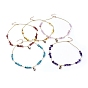 Beaded Necklaces, with Gemstone Chips, Glass Seed Beads, Cowrie Shell Charms and Brass Lobster Claw Clasps