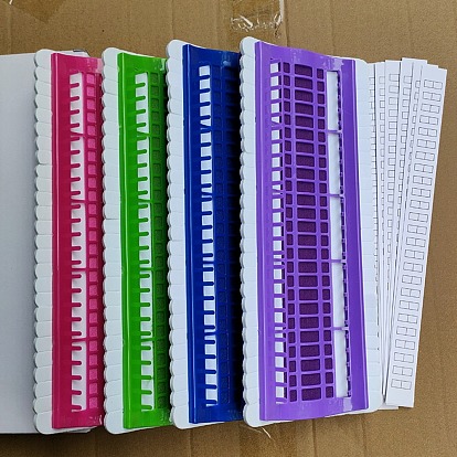 Organizador de hilo de bordar de plástico y espuma, con pegatinas de papel, para organizadores de hilo de bordar con hilo de punto de cruz