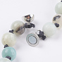 Чакра ювелирные изделия, драгоценный камень бисера ожерелья, с латунными магнитными застежками 