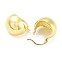 Rack Plating Brass Round Hoop Earrings, Lead Free & Cadmium Free