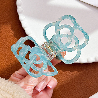 Hollow Flower Shape Cellulose Acetate Claw Hair Clips, Hair Accessories for Women and Girls