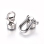 304 Stainless Steel Lobster Claw Clasp, with Cord End