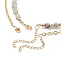 2шт 2 стиль натуральный новый нефритовый набор ожерелий с каплевидным кулоном, Ожерелья из бисера из натуральной кунжутной яшмы / киви и кубического циркония для женщин
