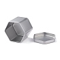 BENECREAT Hexagon Tin Plated Cans Iron Tin Containers with Lids for Loose Leaf Tea, Coffee Beans, Sugar, Spices and More