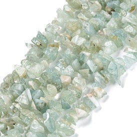 Natural Aquamarine Beads Strands, Grade A, Chip